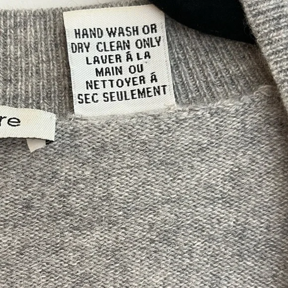 AUTUMN CASHMERE Deep V Neck Pullover Fine Knit Sweater Bodycon Luxury Minimalist - Picture 9 of 14